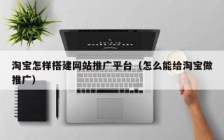 南通淘宝怎样搭建网站推广平台（怎么能给淘宝做推广）